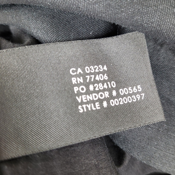 Club Monaco Ruffle Front Zipper Little Black Dress Mini Women's Size 6 - Picture 16 of 16